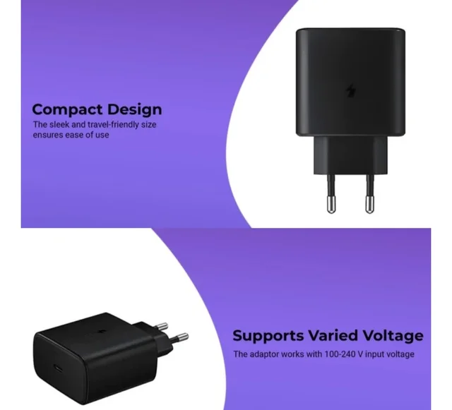 SAMSUNG Original 25W Type-C Power Adapter - Black