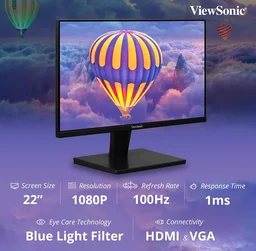 Viewsonic ViewSonic VA2215-H 22 Inch Full HD 1080p LED AMD Freesync Monitor - Black
