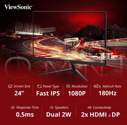 Viewsonic ViewSonic VX2428J Omni 24 Inch FHD IPS Gaming Monitor - Black
