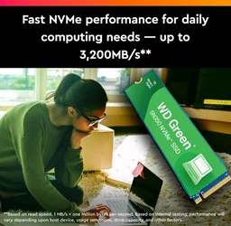 Western Digital SSD WD SN350 500gb Green Pcie Gen3 Nvme
