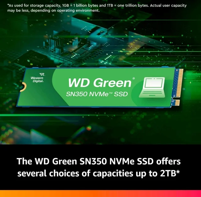 Western Digital SSD WD SN350 500gb Green Pcie Gen3 Nvme