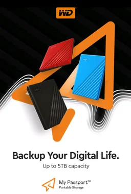 Western Digital Hard Disk WD 2TB External Passport - Black