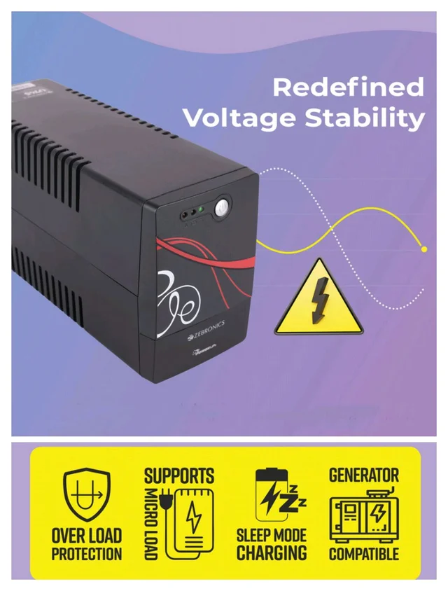 ZEBRONICS UPS Zebronics 600VA - Black