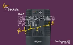 FINGERS UPS Fingers FR-1097-4S Fast-Recharge 1000VA - Black