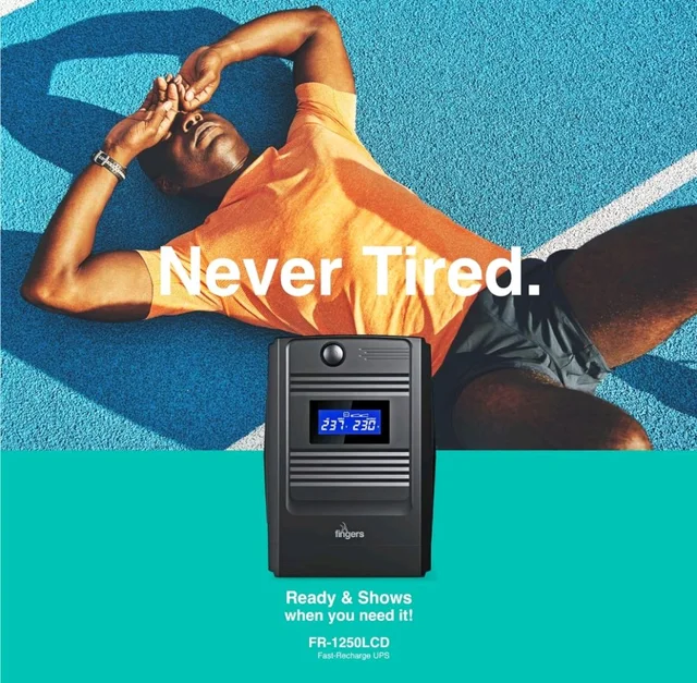 Fingers UPS FINGERS FR-1250LCD 1.2KV - Black