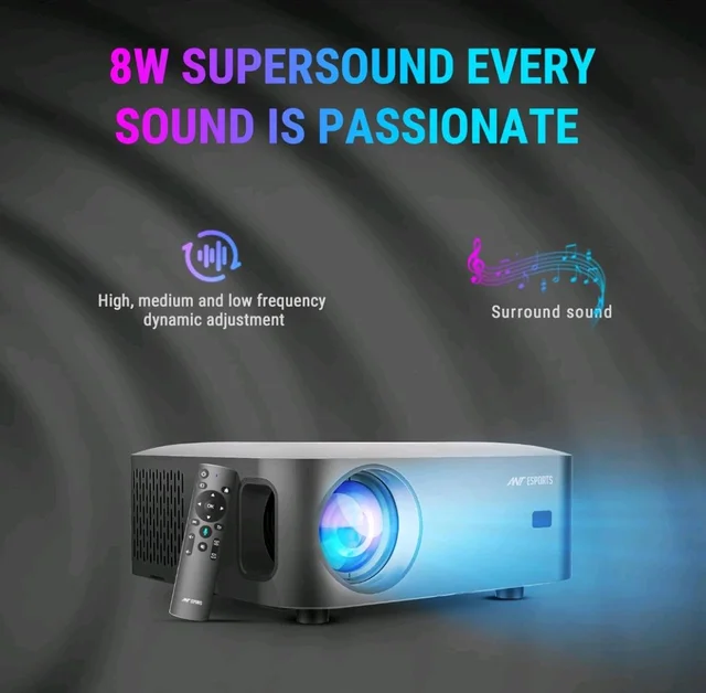 Ant Esports View 611 LED 1080P Native & 4K Multimedia Projector - Black