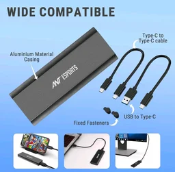 Ant Esports AENE201 M.2 NGFF & NVMe SSD Enclosure USB 3.1 - Black