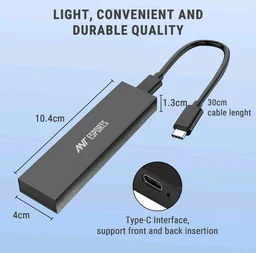 Ant Esports AENE201 M.2 NGFF & NVMe SSD Enclosure USB 3.1 - Black