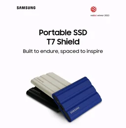 SAMSUNG SSD External Samsung 2TB T7 Shield Portable - Black
