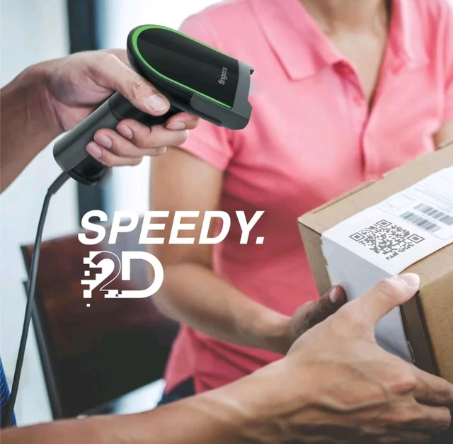 Fingers FINGERS 2D-QuickScan W9 USB Wired Barcode Scanner - Black