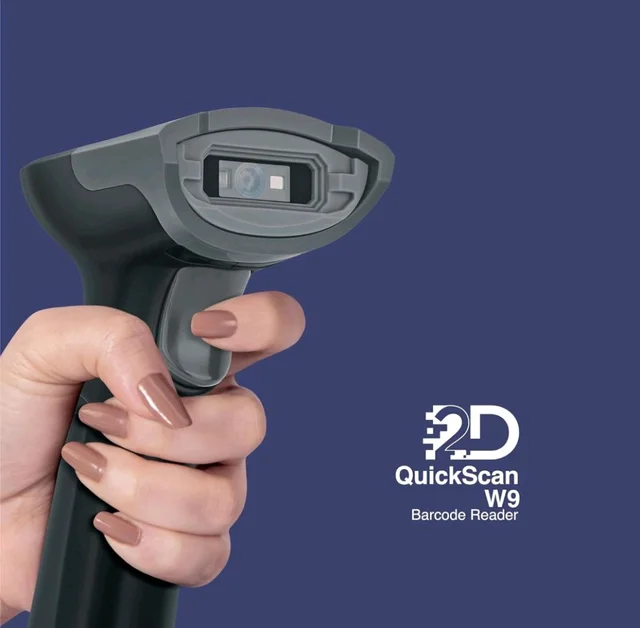 Fingers FINGERS 2D-QuickScan W9 USB Wired Barcode Scanner - Black
