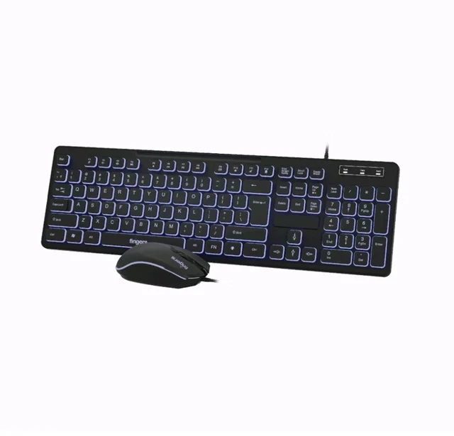 FINGERS Magnifico Duo Wired Backlit Deskset Combo Keyboard & Mouse