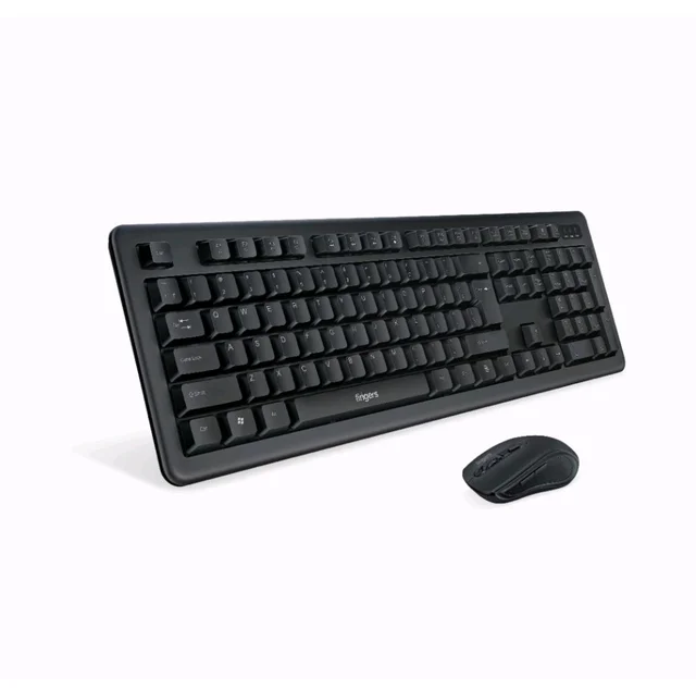 FINGERS Duo-Recharge Wireless Deskset Mouse + Keyboard Combo
