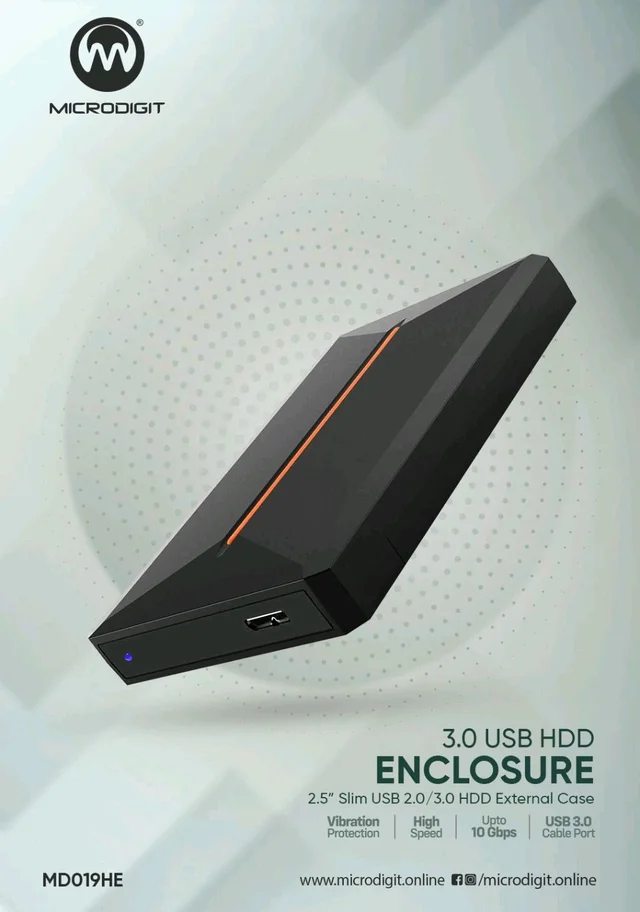 Microdigit MD019HE 3.0 Hard disk Enclosure - Black