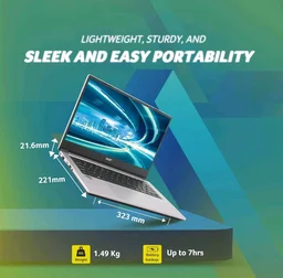 ACER Acer One 14 AMD Ryzen 3 3250U Processor (8GB RAM/512GB SSD/AMD Radeon Graphics/Windows 11 Home) Z2-493 (14.0") Laptop