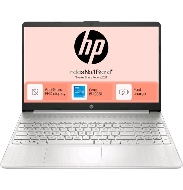 HP 15s, 12th Gen Intel Core i5-1235U, 8GB DDR4, 512GB SSD, (Win 11, Office 21, 15.6" FHD Laptop, Intel UHD Graphics