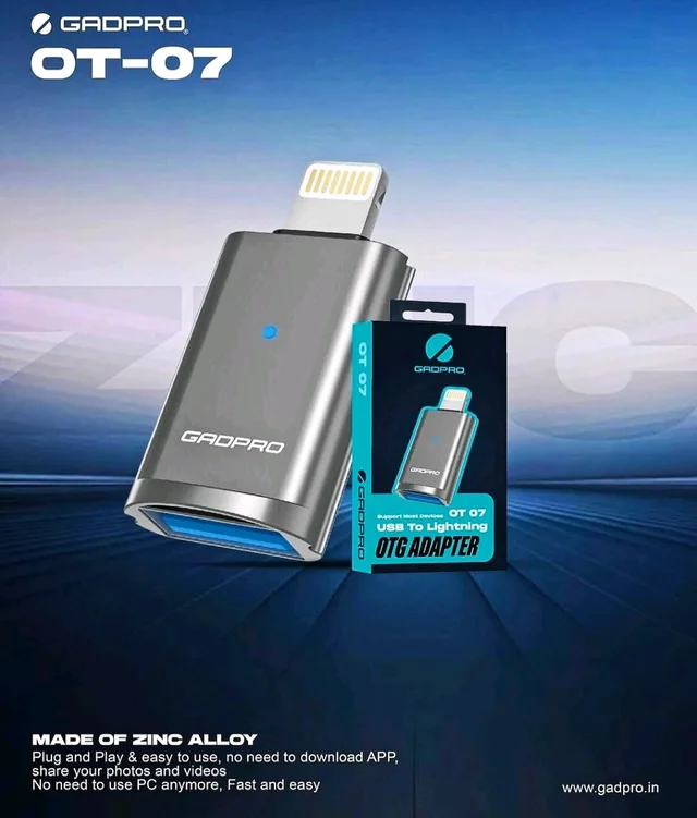 GADPRO Gadpro OT07 USB to Lightning OTG Adapter