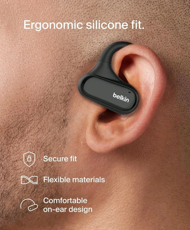 Belkin BELKIN SoundForm ClearFit
Open-Ear Wireless Earbuds
- Black