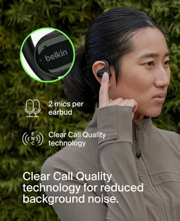Belkin BELKIN SoundForm ClearFit
Open-Ear Wireless Earbuds
- Black