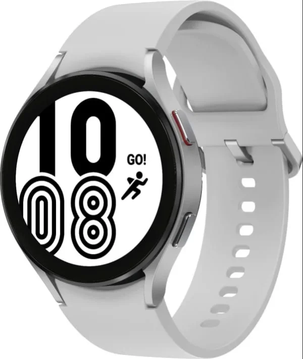 SAMSUNG Watch 4, 44mmSuper AMOLEDbluetooth calling function & body compositiontracking (Silver Strap, Free Size)