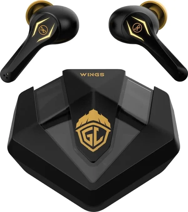 Wings Phantom Pro Godlike Gaming TWS EarbudsBluetooth Gaming Headset (Yellow, True Wireless)