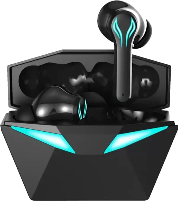 FUR JADEN AirJams 13mm HD Dynamic Driver,Thumping Bass, ENC Calling, Touch Controls 5.2Bluetooth Gaming Headset (Black, True Wireless)