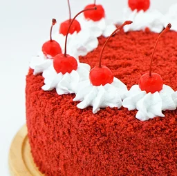 Mouth Watering Red Velvet Cake - Half Kg, Eggless