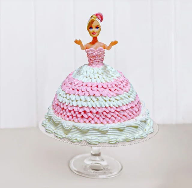 Barbie Doll Cake - 2 KG, Eggless