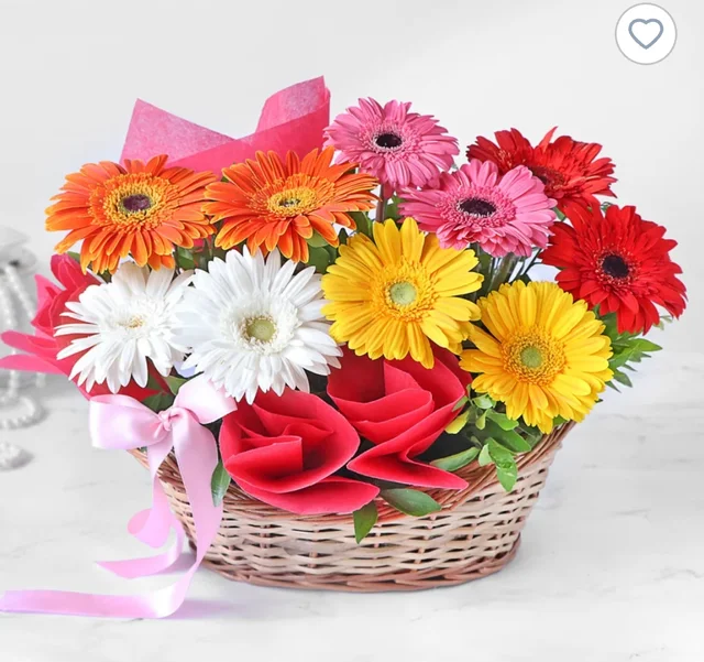 Beautiful Gerberas In Basket