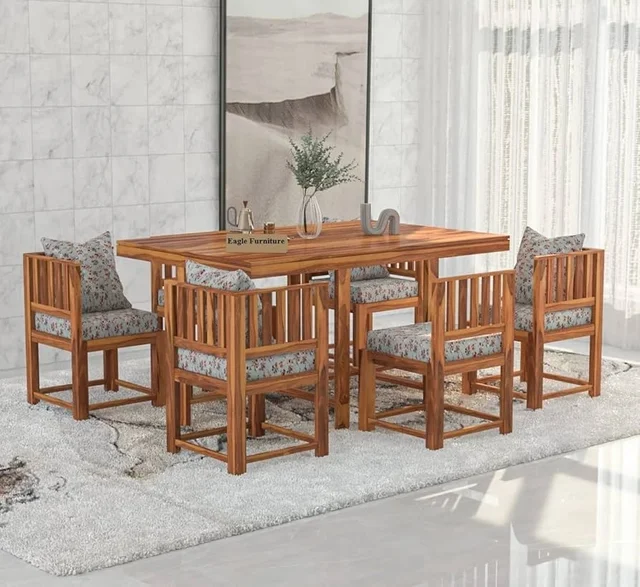 Dining table with wooden top 