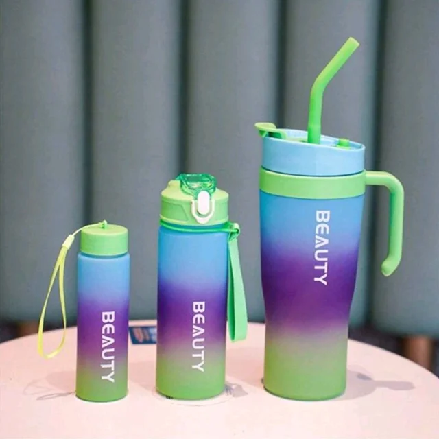 Premium 3 in 1 Beauty Water Bottles With Handle 