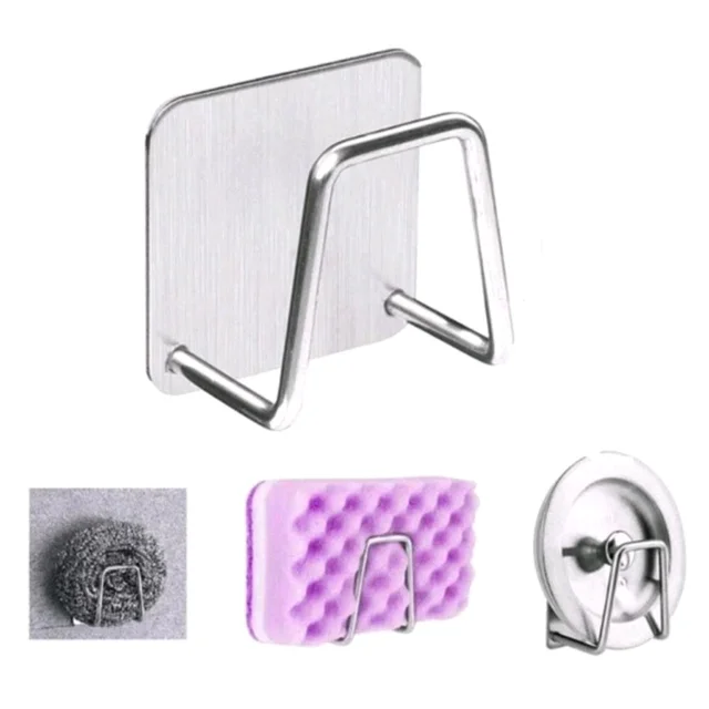 Multipurpose Adhesive Metal Sponge Holder Hook
