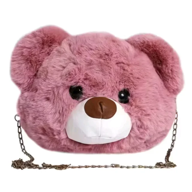 Girls Favorite High Quality Cute Soft Pluffy Teddy Face Stylish Sling Bag EC967
