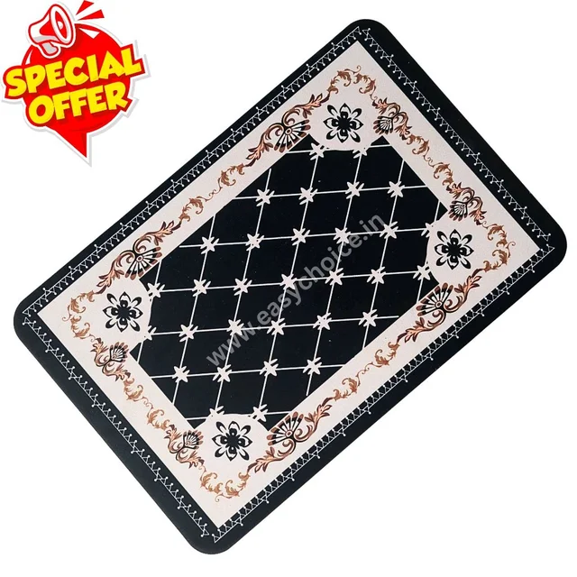 High Quality Black And Goldern Frame Luxury Anti Slip Water Absorbing Mat PM08