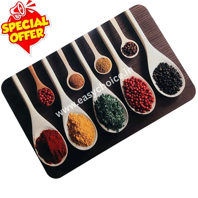 High Quality Cute Spoon With Masala Luxury Anti Slip Water Absorbing Mat PM19