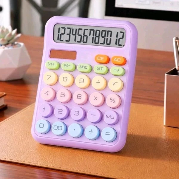 Original Trending Super Cute Softy Gradient Big Display Smooth Button Calculator