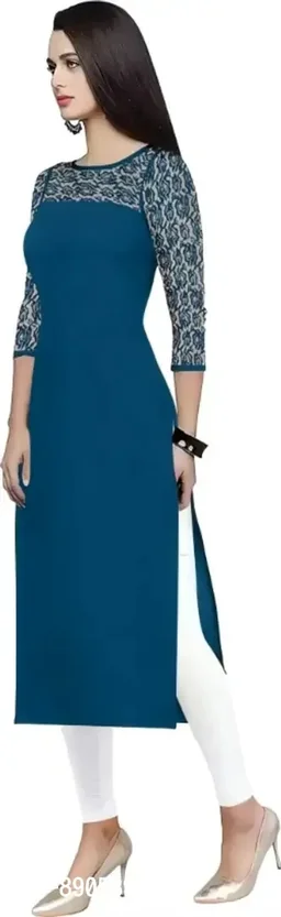 Classic Crepe Solid Kurtis For Women 8905397 - 3XL