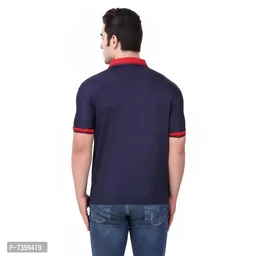 Contemporary Polyester Blend Solid Polos For Men- Pack Of 2) 7399419 - M