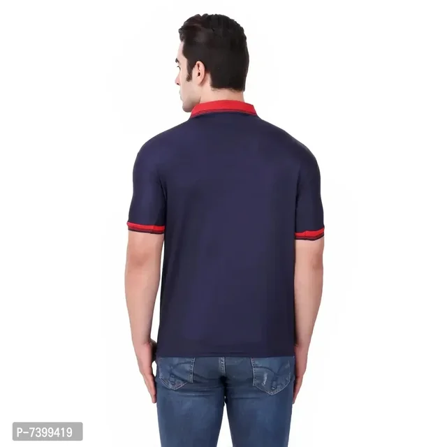 Contemporary Polyester Blend Solid Polos For Men- Pack Of 2) 7399419 - L