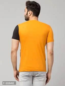 Men's Multicoloured Cotton Colourblocked T-Shirt 5526453 - XL