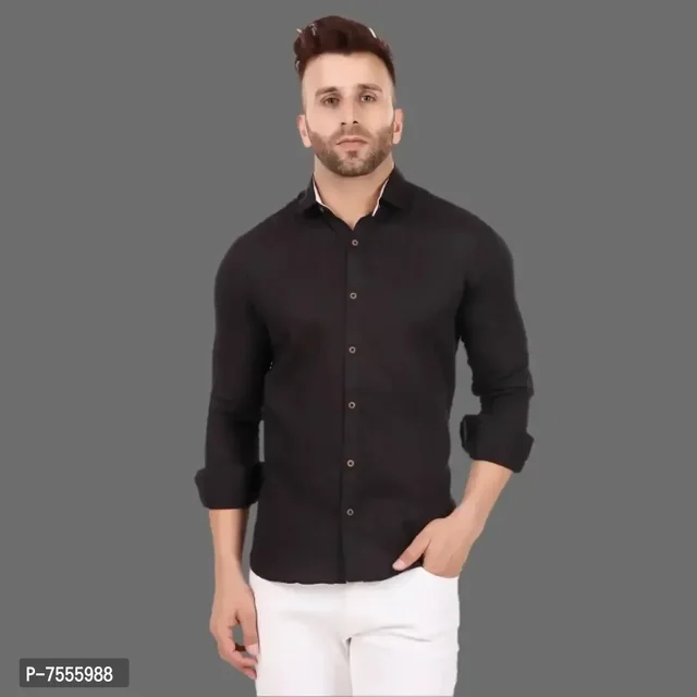 Mens causal solid shirt 7555988 - M