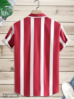 Stylish Lycra Short Sleeve Shirt For Men 13873966 - M
