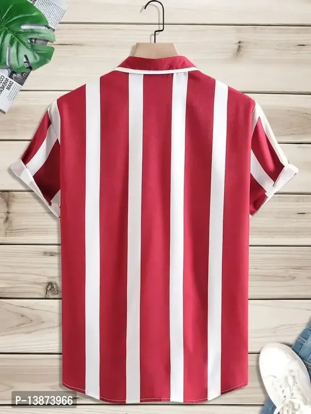 Stylish Lycra Short Sleeve Shirt For Men 13873966 - M