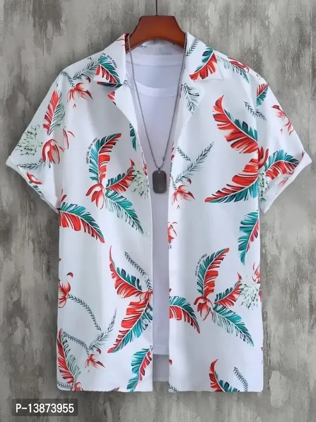 Stylish Lycra Short Sleeve Shirt For Men 13873955 - S