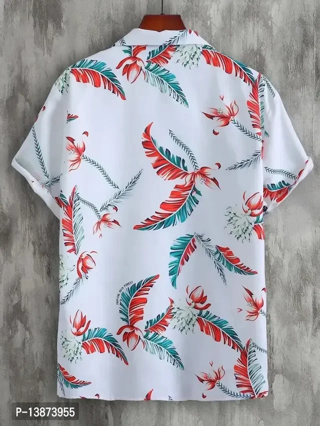 Stylish Lycra Short Sleeve Shirt For Men 13873955 - M