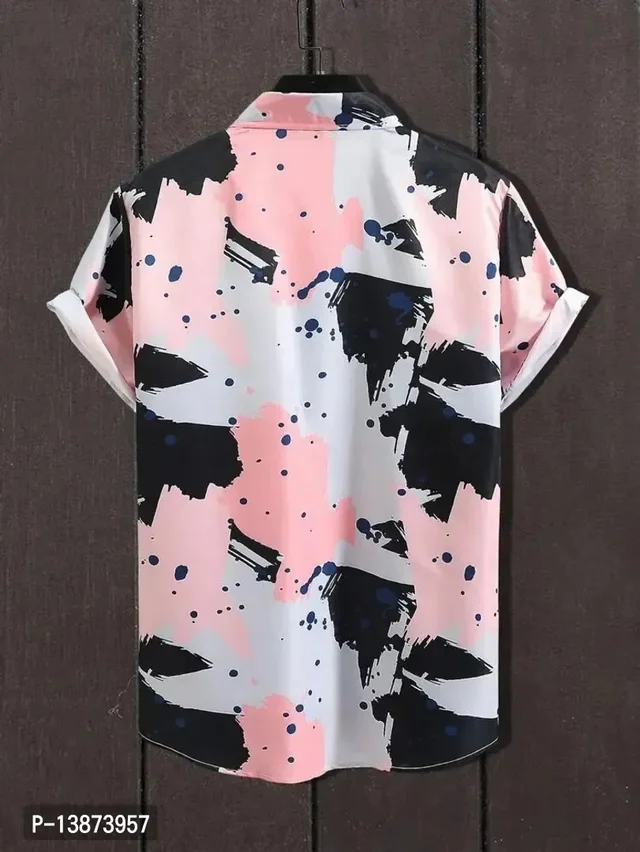 Stylish Lycra Short Sleeve Shirt For Men 13873957 - S