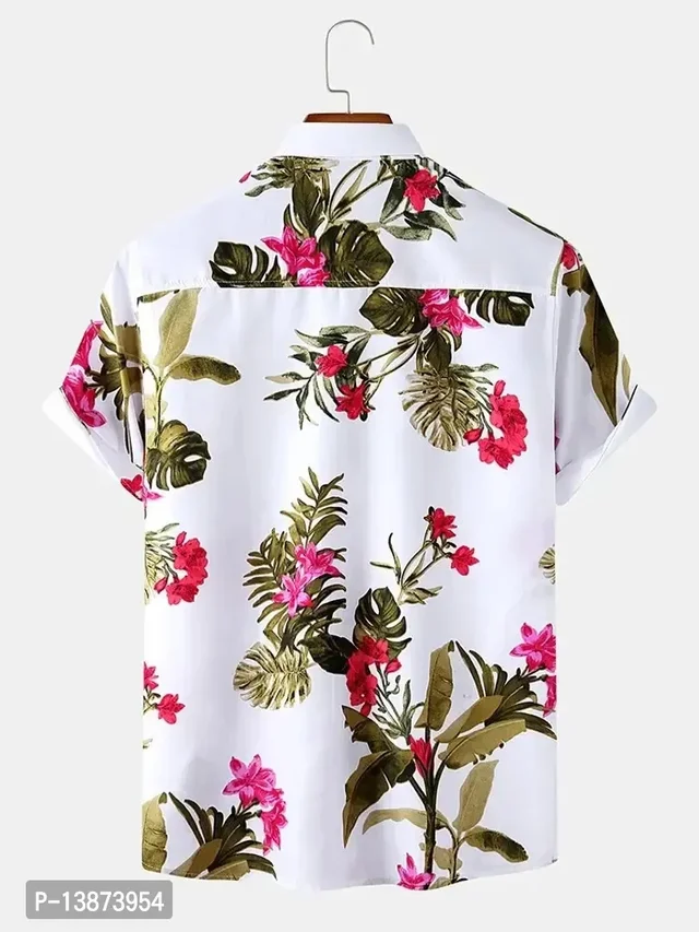 Stylish Lycra Short Sleeve Shirt For Men 13873954 - M