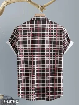 Stylish Lycra Short Sleeve Shirt For Men 13873992 - L