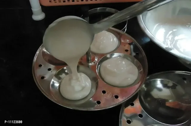 IDLI Making Stand 4 Stainless Steel Plate idli Stand Pack of 4 Idli Plates 16 Cavities 11123600