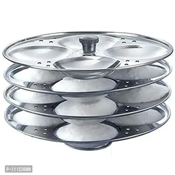 IDLI Making Stand 4 Stainless Steel Plate idli Stand Pack of 4 Idli Plates 16 Cavities 11123600